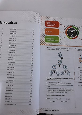 TYT Biyoloji  Branş Denemeleri 60x6 Video Çözümlü biyotik yayın - Görsel 2