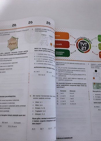 TYT Biyoloji  Branş Denemeleri 60x6 Video Çözümlü biyotik yayın - Görsel 5