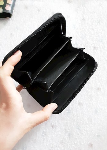 Gri Baskılı Fermuarlı Kadın Cüzdanı - Görsel 3