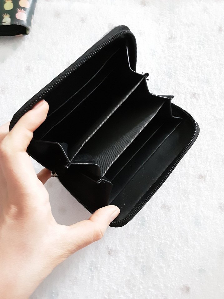 Gri Baskılı Fermuarlı Kadın Cüzdanı - Görsel 3