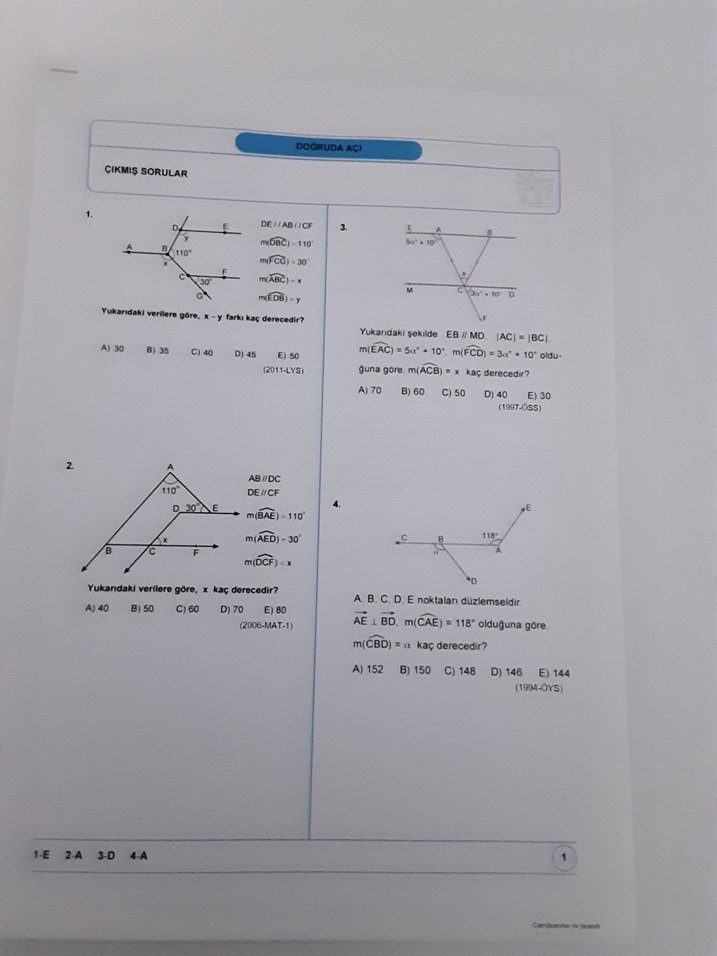 Geometri TYT-AYT sorular - Görsel 3