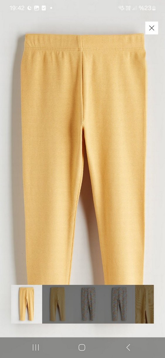 Kız Çocuk Sarı Pamuklu Tayt lcw 1/2 yaş - Görsel 3