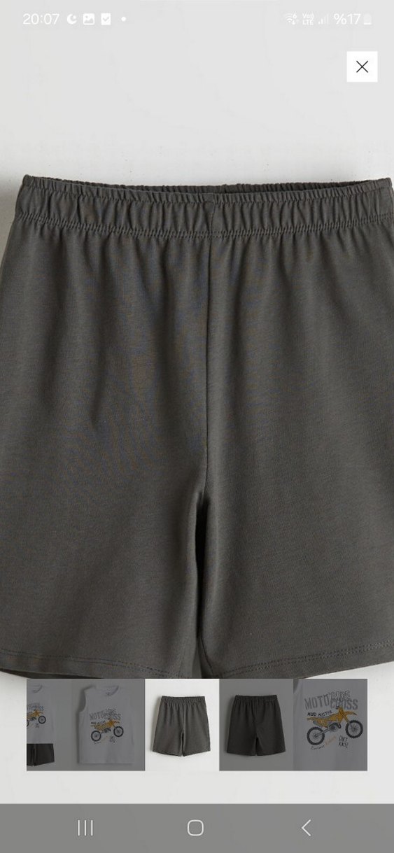 Erkek Bebek Gri Bisikletçi Tarzı Kolsuz Takım - Görsel 3