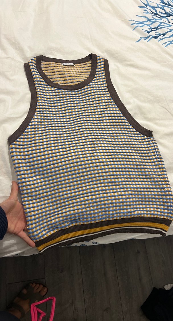 Çok Renkli  Triko Kolsuz - Görsel 4