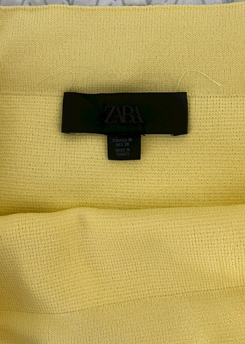 Sarı Kadın Midi Mini Etek - Görsel 3