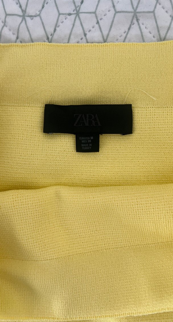 Sarı Kadın Midi Mini Etek - Görsel 3