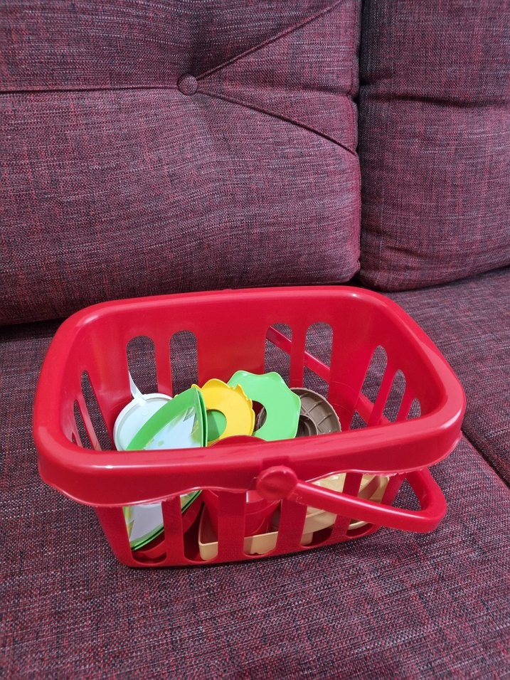 Oyuncak Piknik sepeti Hamburger Pizza Set - Görsel 2