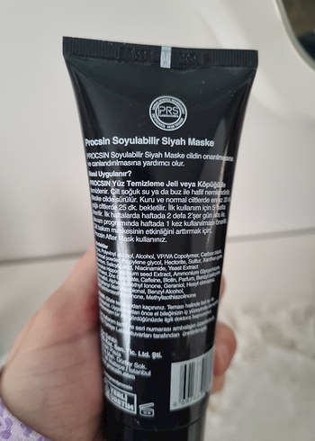 Procsin Soyulabilir Siyah Yüz Maskesi - Görsel 2
