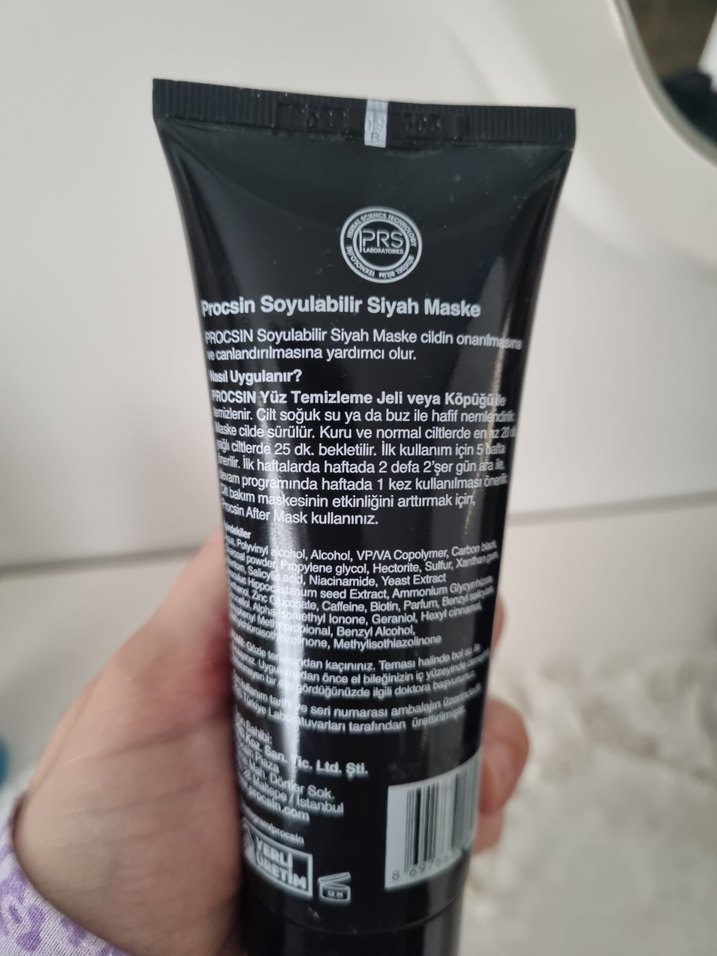 Procsin Soyulabilir Siyah Yüz Maskesi - Görsel 2