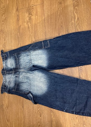 Kadın Gri Mavi Bol Kesim Denim Jean - Görsel 5