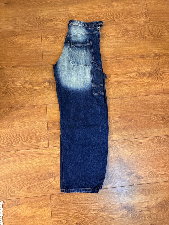 Kadın Gri Mavi Bol Kesim Denim Jean - Görsel 3