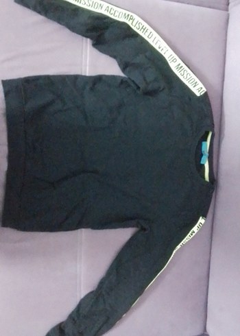 Erkek Çocuk Siyah Uzun Kollu Sweatshirt - Görsel 2