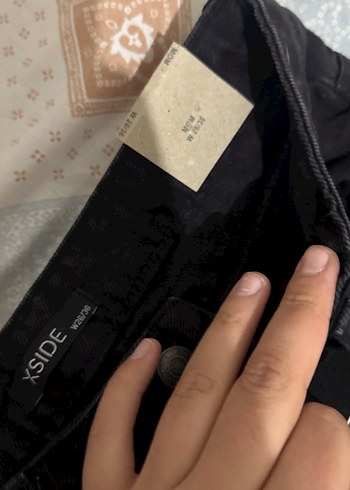 Kadın Siyah Regular Fit Midi Kot Pantolon - Görsel 3