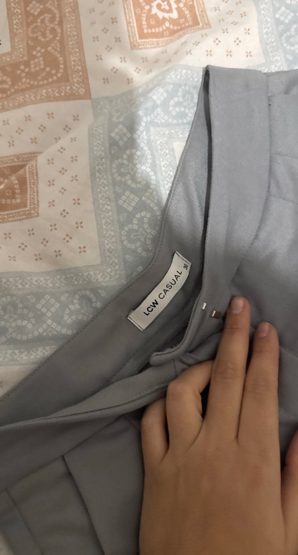 Gri Normal Kesim Kadın Kumaş Pantolon - Görsel 2