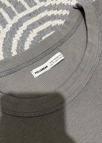 Kadın Gri Kısa Kollu Keten Tişört - Görsel 2