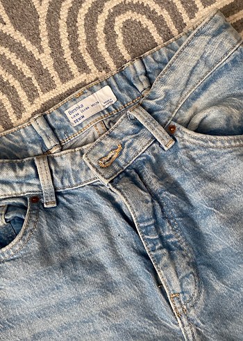 Gri Düğmeli Kadın Denim Pantolon - Görsel 2