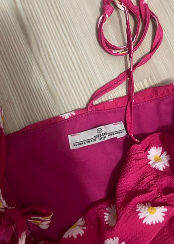 Pembe Askılı Mini Elbise Fırfırlı Detaylı - Görsel 2