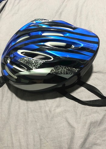 Mavi Kemerli Yılan Desenli Motosiklet Kaskı - Görsel 2