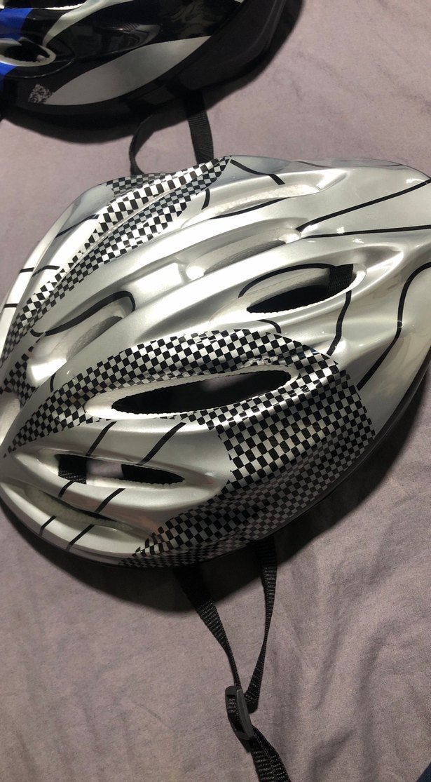 Mavi Kemerli Yılan Desenli Motosiklet Kaskı - Görsel 3