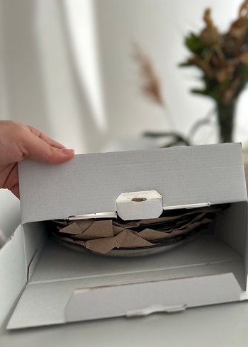 Şeffaf Çiçek Desenli Cam Tabak - Görsel 3