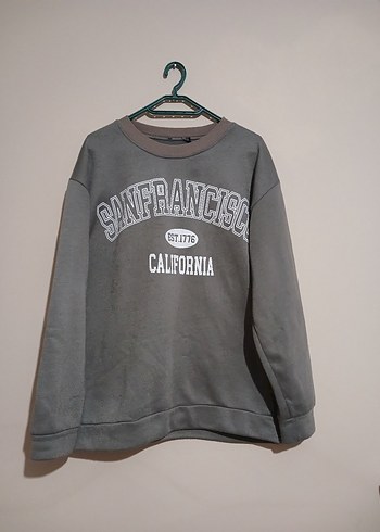 Gri San Francisco Baskılı Kadın Sweatshirt - Görsel 2