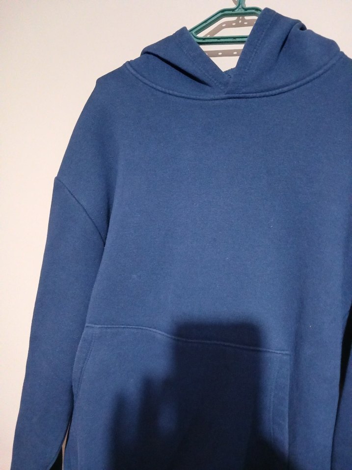 Kadın Mavi Kapüşonlu Sweatshirt - Görsel 2