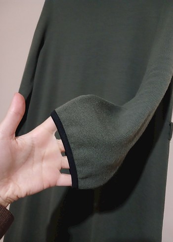 Uzun Kollu Salaş Keten Elbise - Görsel 3