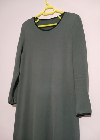 Uzun Kollu Salaş Keten Elbise - Görsel 2