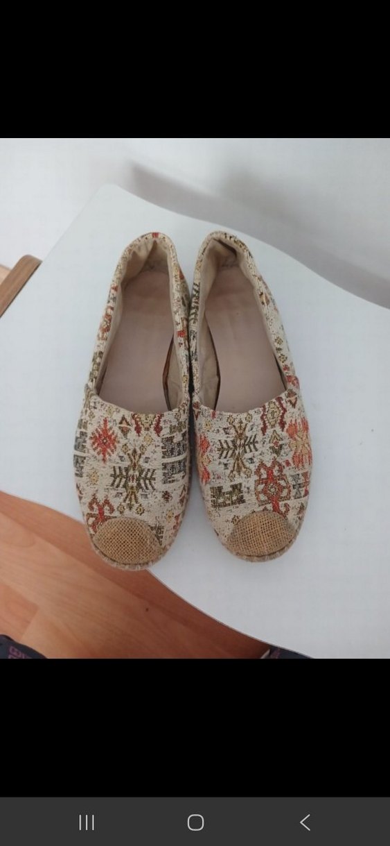 Nakışlı ve Boncuk Detaylı Bej Kadın Espadril - Görsel 3