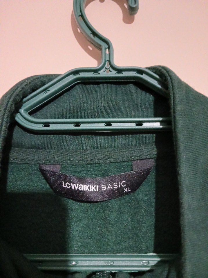 Yarım Fermuarlı Yeşil Erkek Sweatshirt - Görsel 4