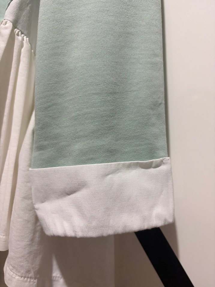 Pamuklu, Uzun Kollu, Volanlı Beyaz Sweatshirt - Görsel 5