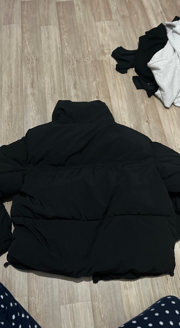 Siyah Kadın Kışlık Fermuarlı Mont - Görsel 3