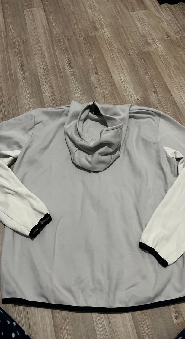 Erkek Gri Kapüşonlu Fermuarlı Sweatshirt - Görsel 4