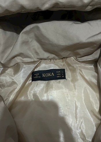 Gri Şişme Mont, Yüksek Yakalı, Kısa Boy - Görsel 2