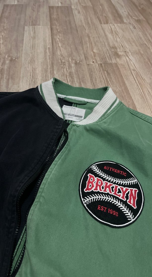 Yeşil Siyah Fermuarlı Ceket - Görsel 2