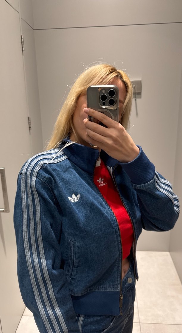Mavi Kadın Denim Ceket Adidas - Görsel 2