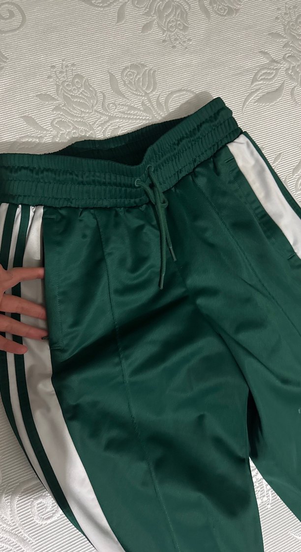 Düğmeli Koyu Yeşil Kadın Eşofman Altı - Görsel 2