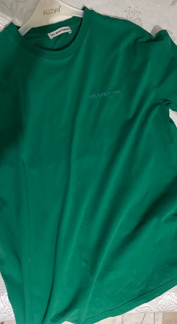 Erkek Yeşil Kısa Kollu Basic Tişört - Görsel 3