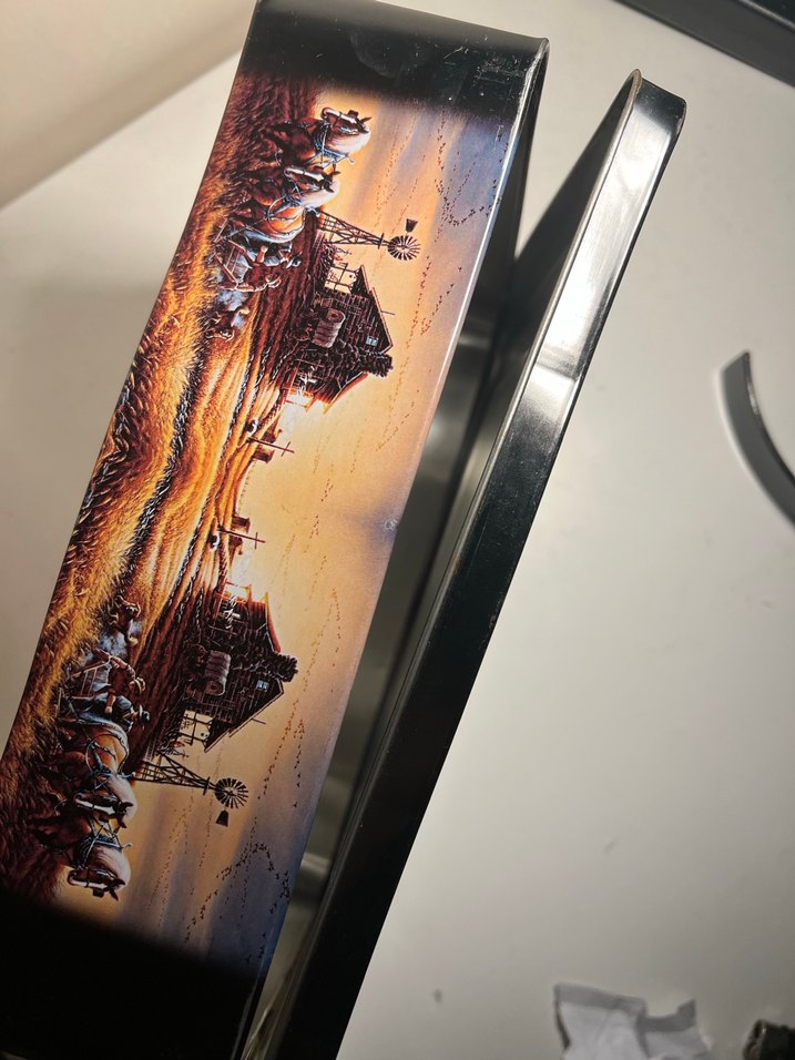 Vintage tablolu teneke kutu - Görsel 4