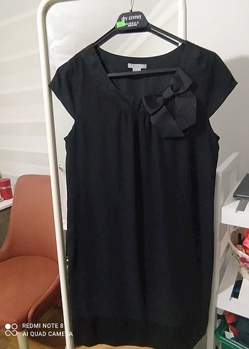 Çizgili ve Puantiyeli Mini Kadın Elbise - Görsel 4