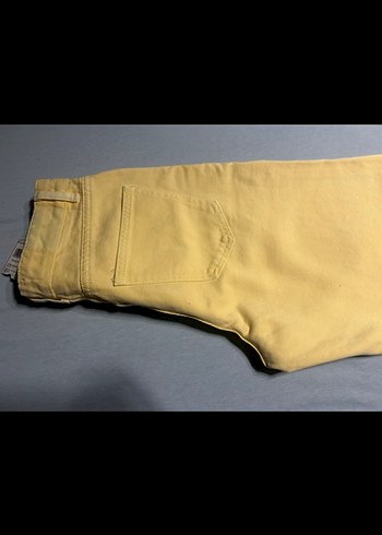 Sarı Midi Kadın Jean Pantolon - Görsel 2