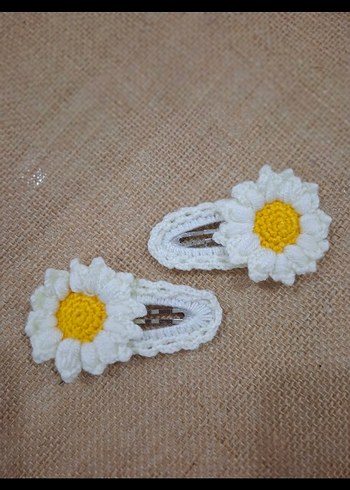 Nakışlı Örgü Turuncu Çocuk Toka - Görsel 3