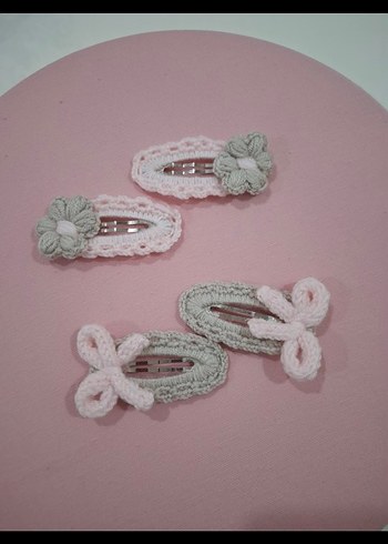 Nakışlı Örgü Turuncu Çocuk Toka - Görsel 2