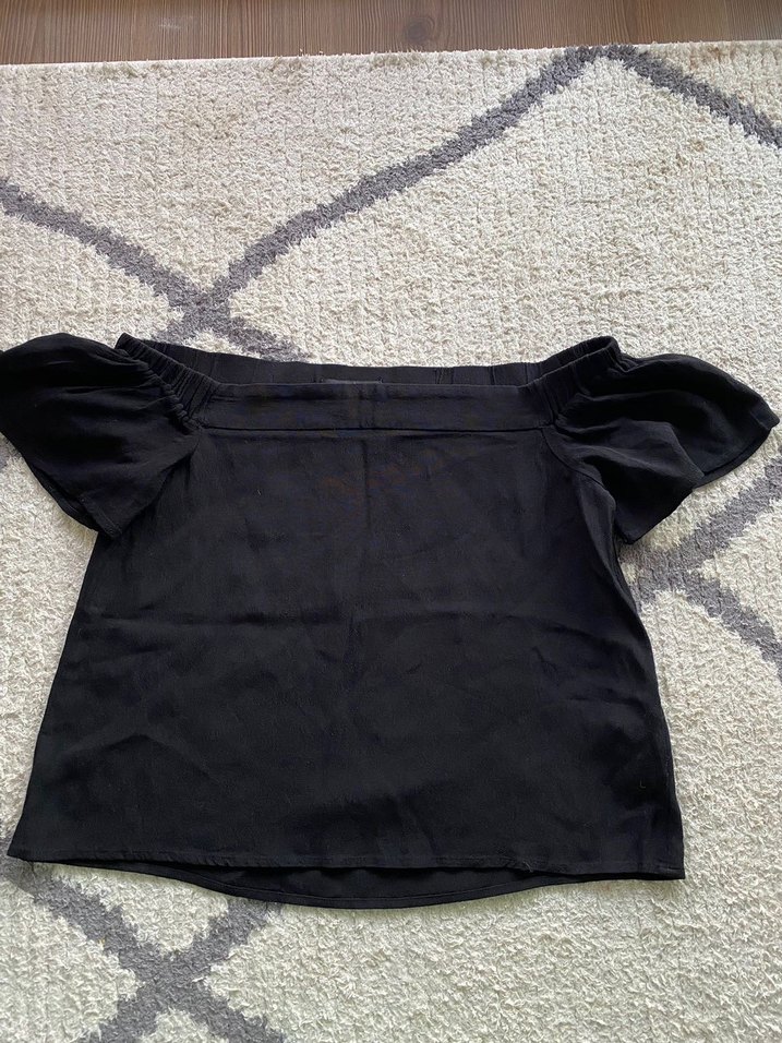 Siyah Straplez Mini Bluz - Görsel 2