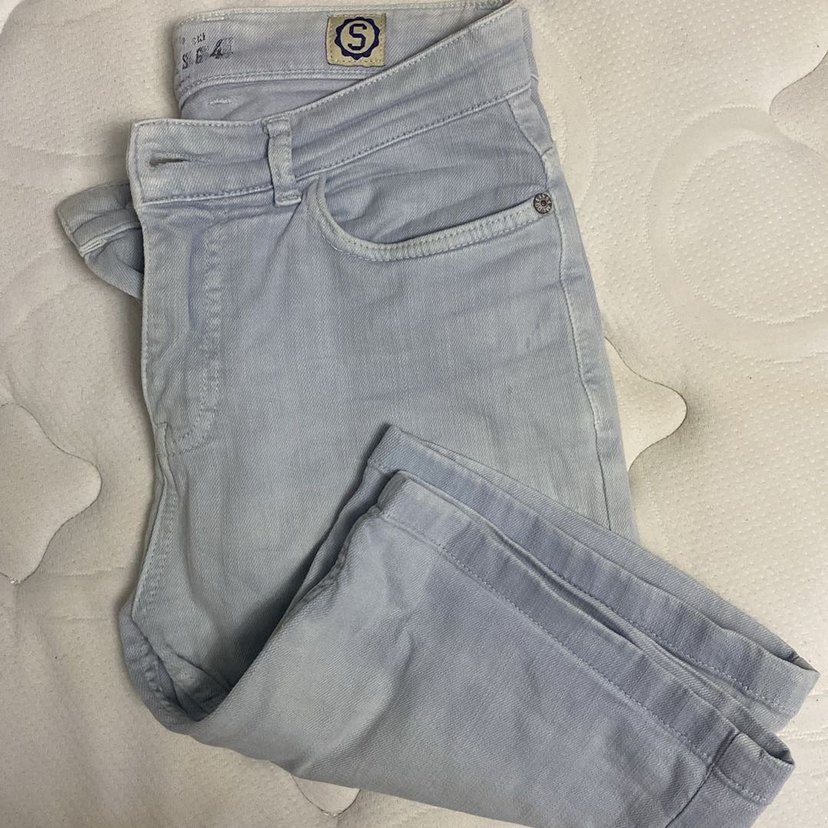 Gri Kadın Kot Pantolon Midi Boy - Görsel 5