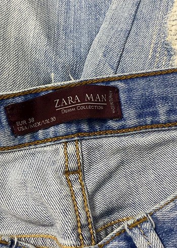 Erkek Bağlama Desenli Bol Kesim Denim Pantolon - Görsel 4