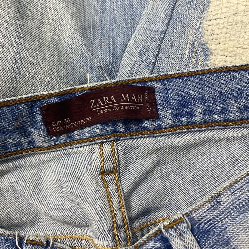 Erkek Bağlama Desenli Bol Kesim Denim Pantolon - Görsel 4