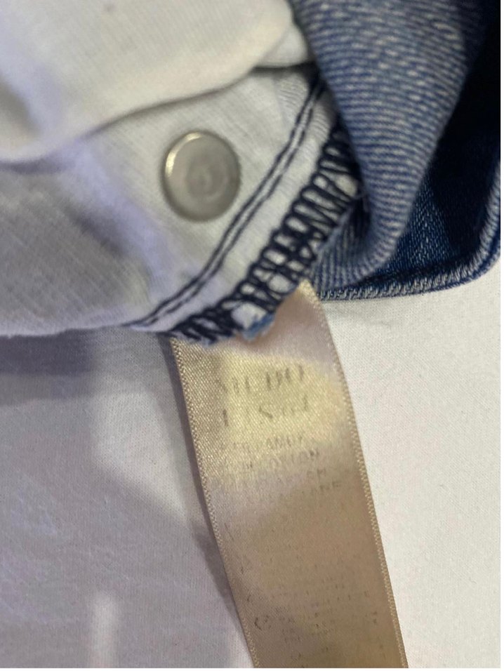 Nakışlı Mavi Denim Mini Şort - Görsel 3