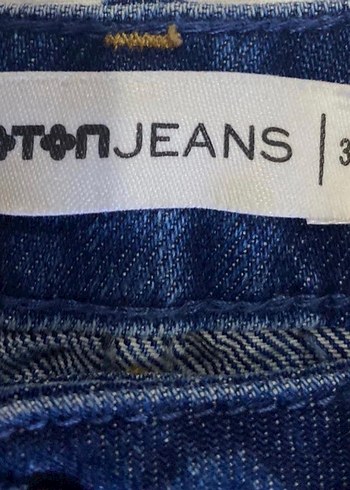 Kadın Mavi Kot Şort Mini Bol Kesim - Görsel 4