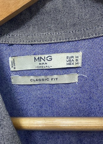 Gri Denim Erkek Gömlek, Regular Fit, Düğmeli - Görsel 3